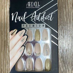 Ardell Nail Addict False Nails Nude Jeweled 24 ct